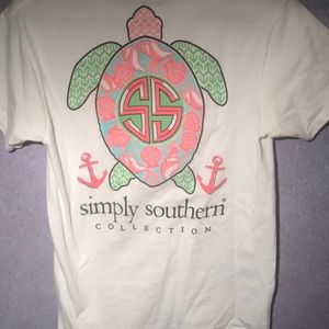 NWOT white Simply Southern tee